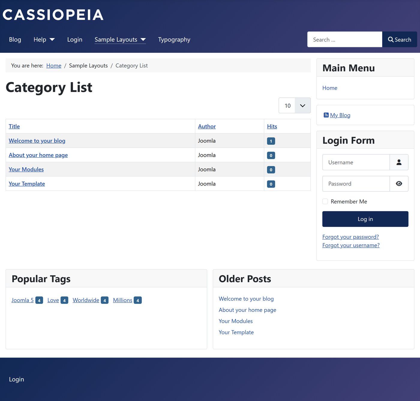 Joomla 5.3: Category List