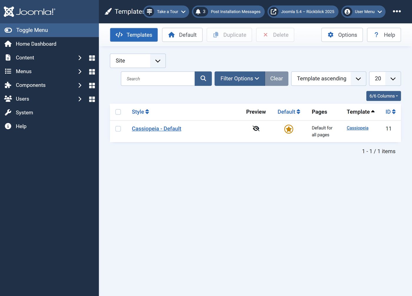 Joomla 5.4: Die Template-Stile
