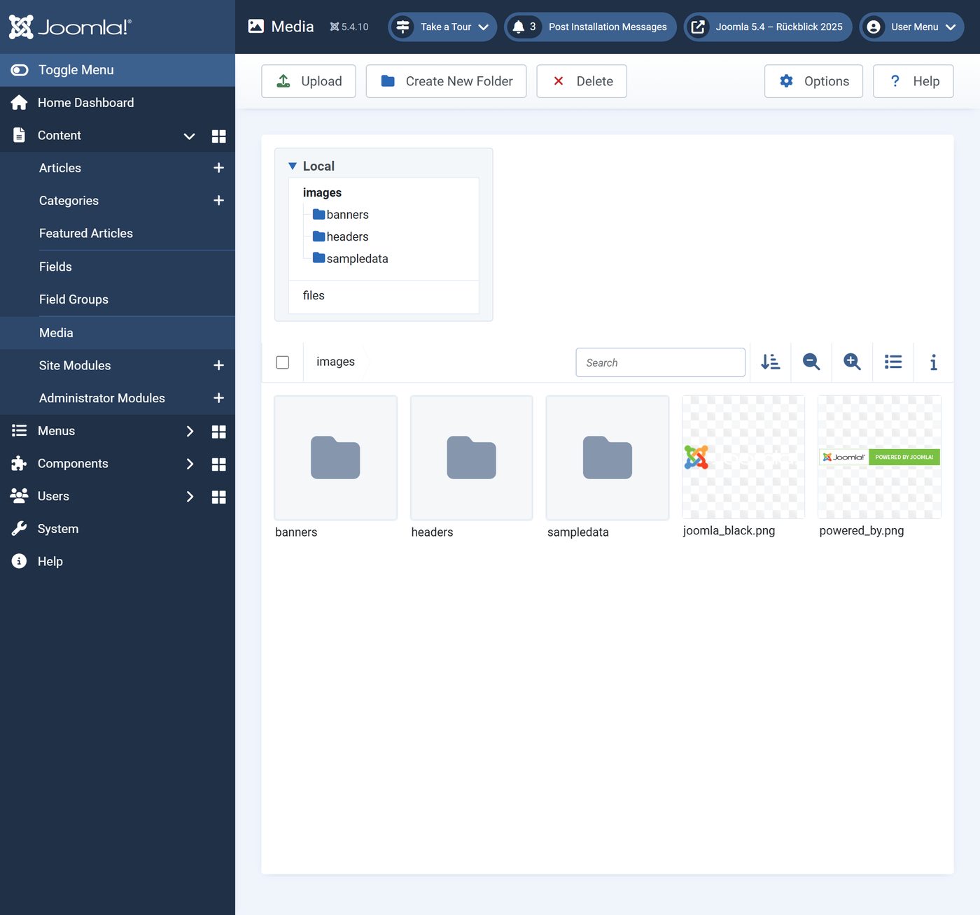 Joomla 5.4: Die Medienverwaltung