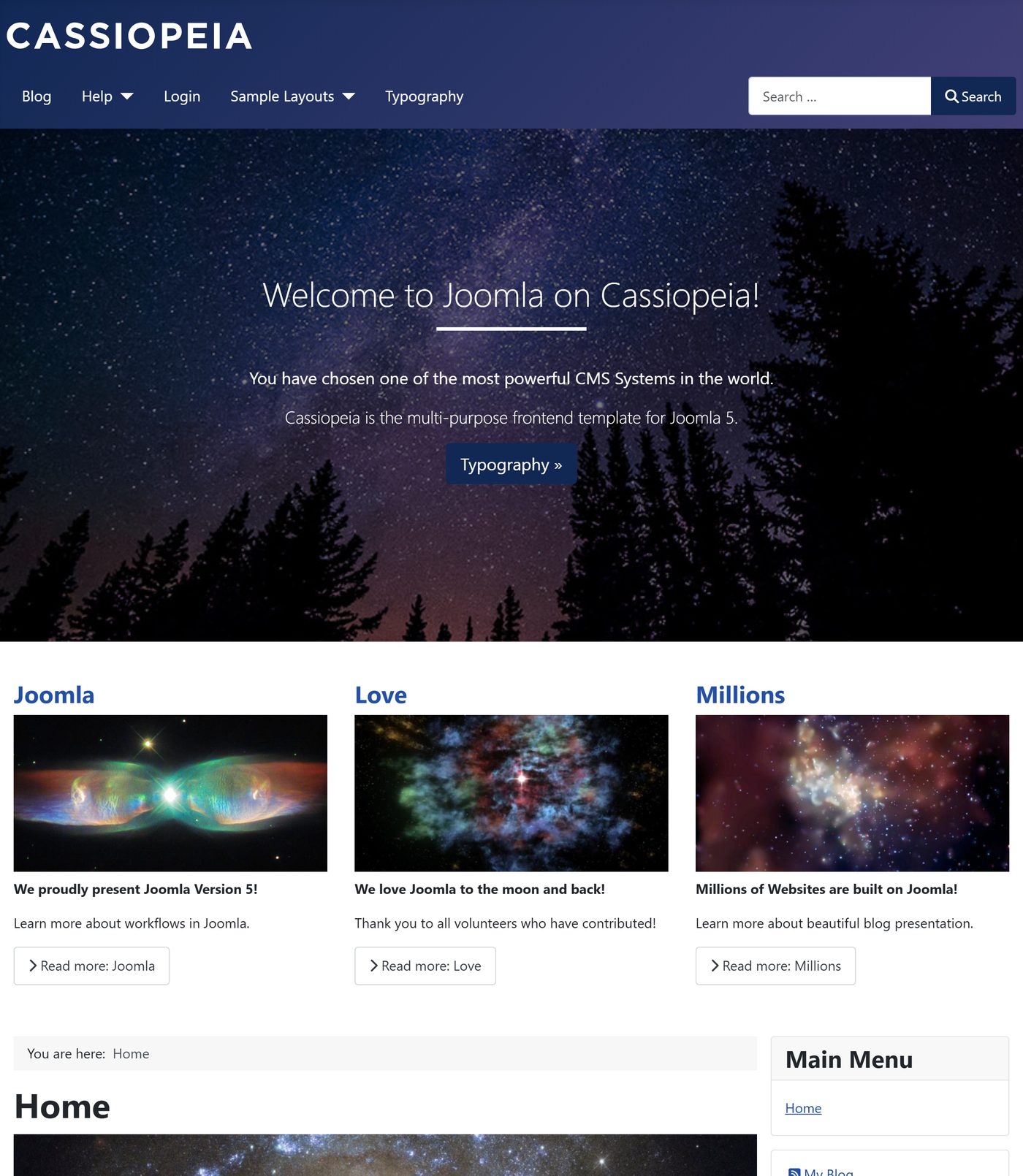Joomla 5.4: Startseite