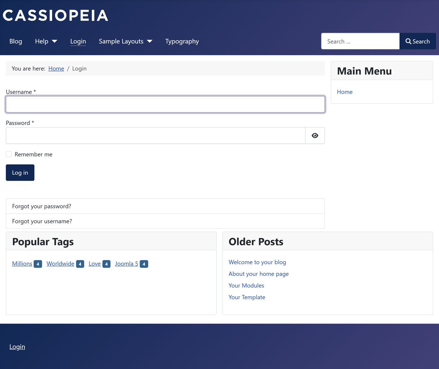 Joomla 5.4: Login