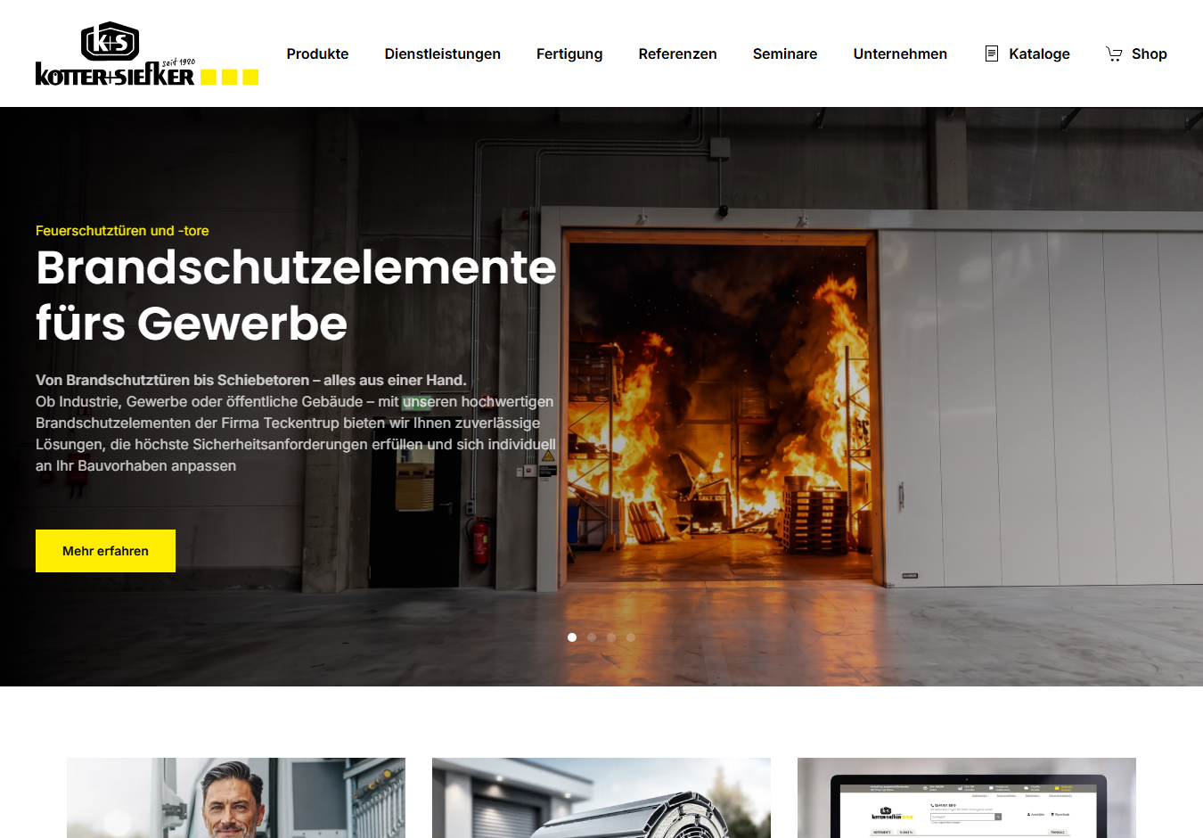 Startseite von ks-info.com nach dem Relaunch