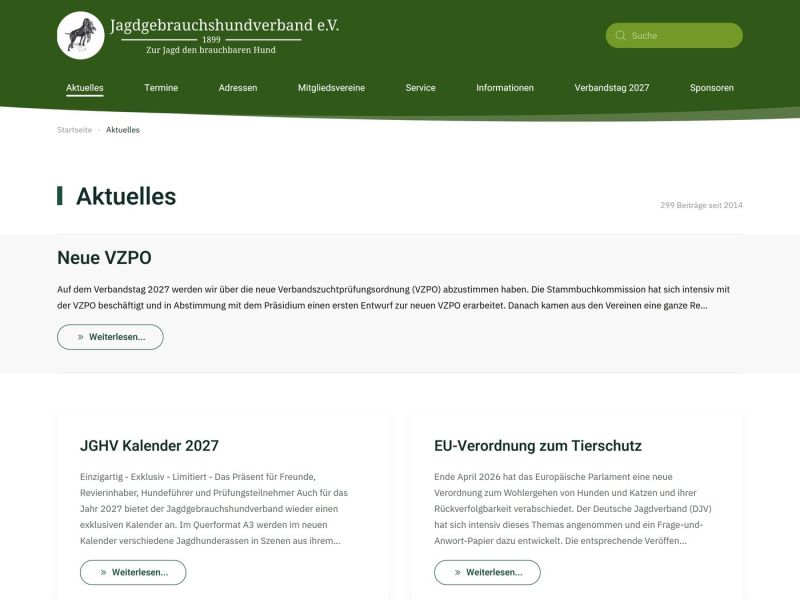 Aktuelles mit 299 Beiträgen seit 2014