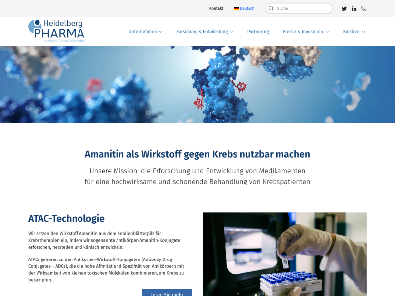 Startseite von heidelberg-pharma.com