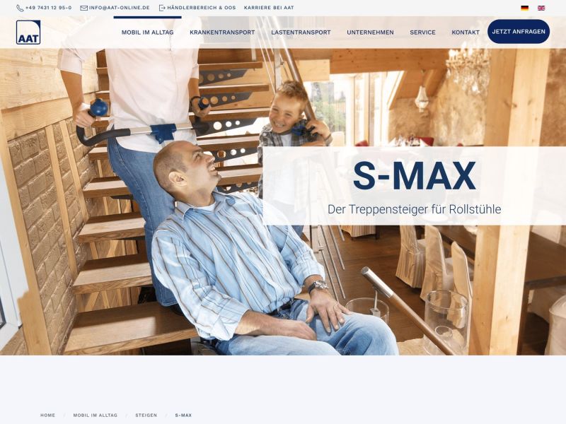 Produktseite des Treppensteigers s-max